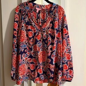 Lilly Pulitzer silk Elsa top - Size Large